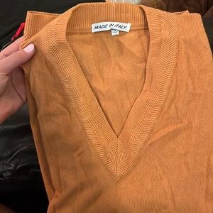 CASHMERE vintage brown vest never worn mens sz 50